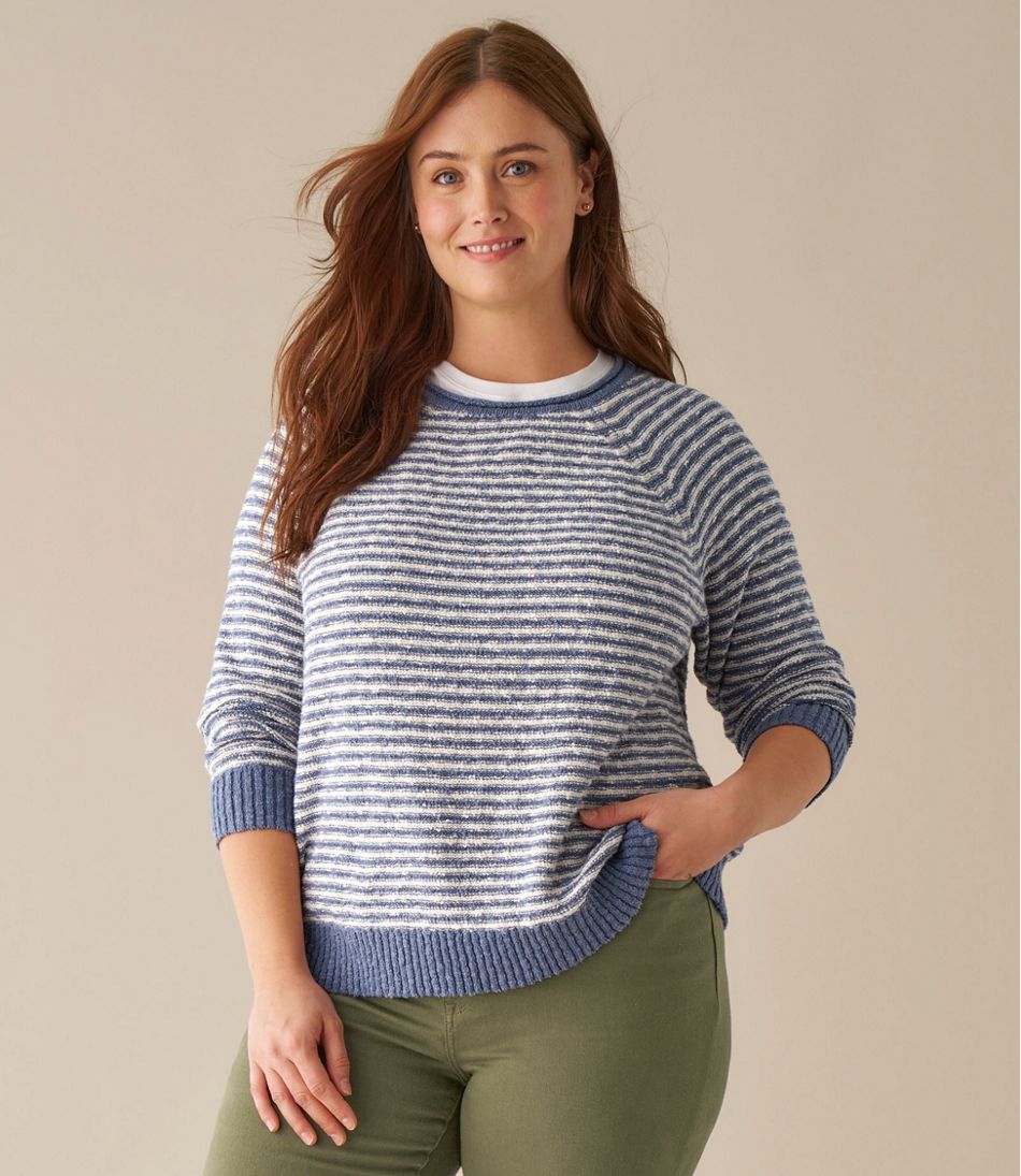 Women's Midweight Cotton Slub Rollneck Pullover Stripe | L.L.Bean