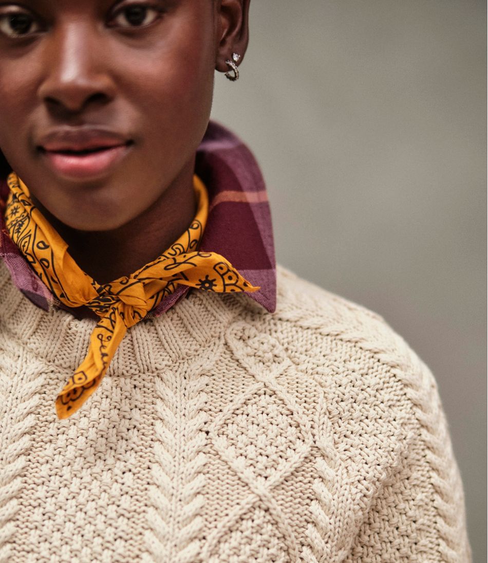Women's Signature Cotton Fisherman Sweater, Crewneck | L.L.Bean
