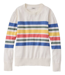 Women's Cotton/Cashmere Sweater, Crewneck Stripe | L.L.Bean