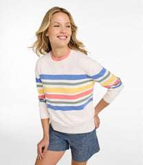 Women's Cotton/Cashmere Sweater, Crewneck Stripe | L.L.Bean