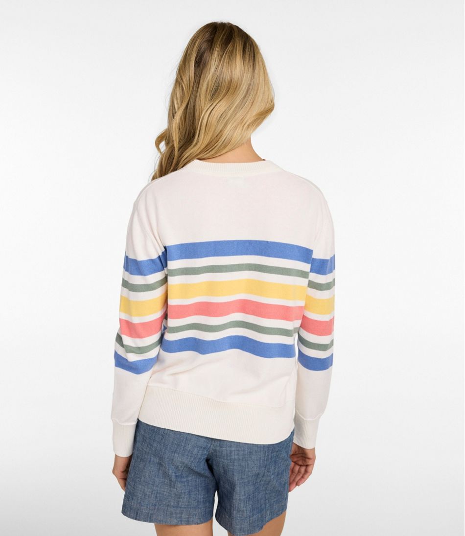 Women's Cotton/Cashmere Sweater, Crewneck Stripe | L.L.Bean