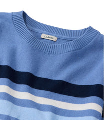 Women's Cotton/Cashmere Sweater, Crewneck Stripe | L.L.Bean