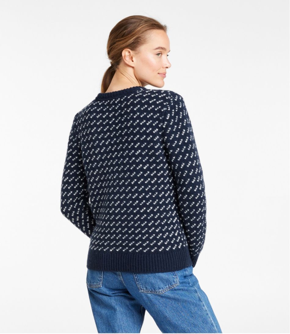 Women's Bean's Classic Ragg Wool Sweater, Crewneck Bird's-Eye | L.L.Bean