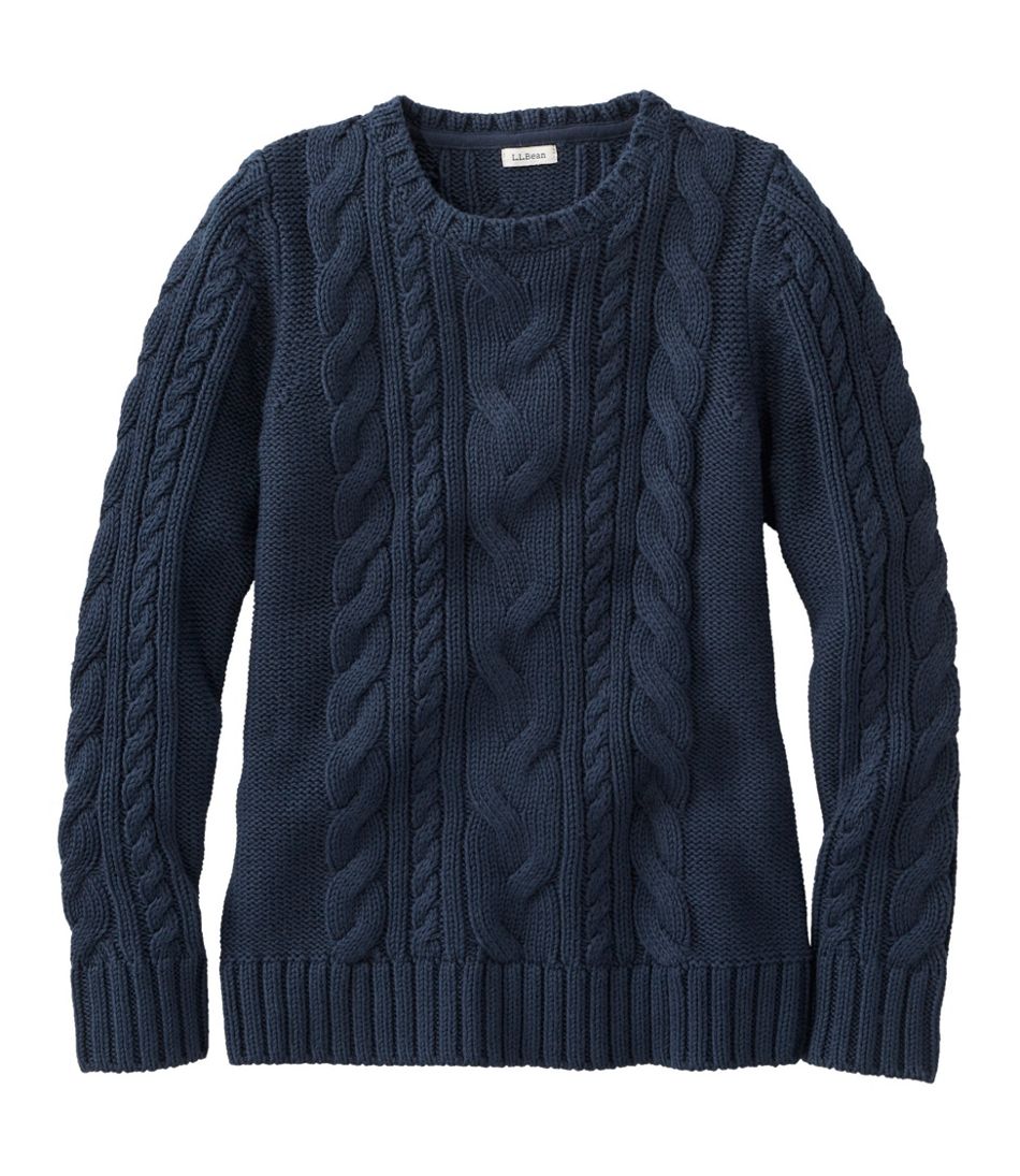 Women's Double L® Cable Sweater, Crewneck | L.L.Bean