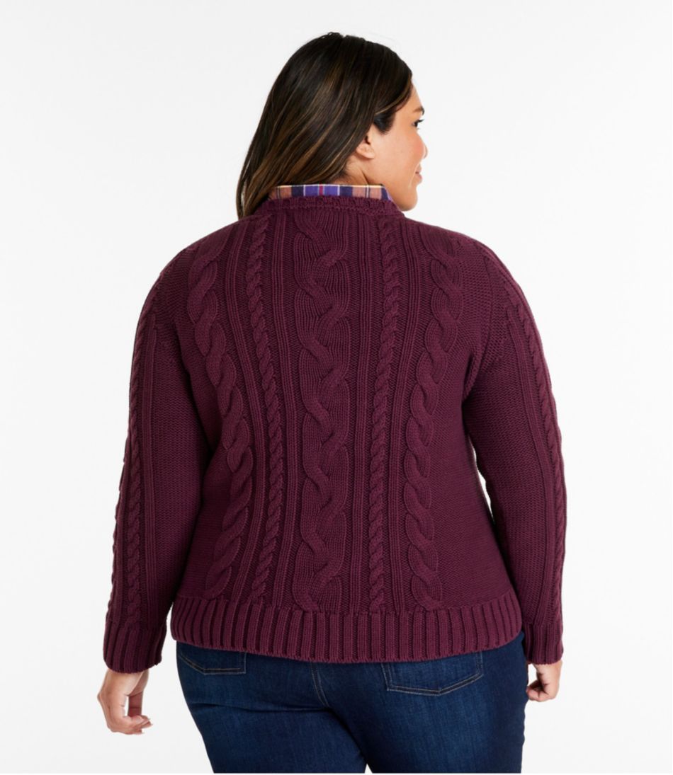 Women's Double L® Cable Sweater, Crewneck | L.L.Bean
