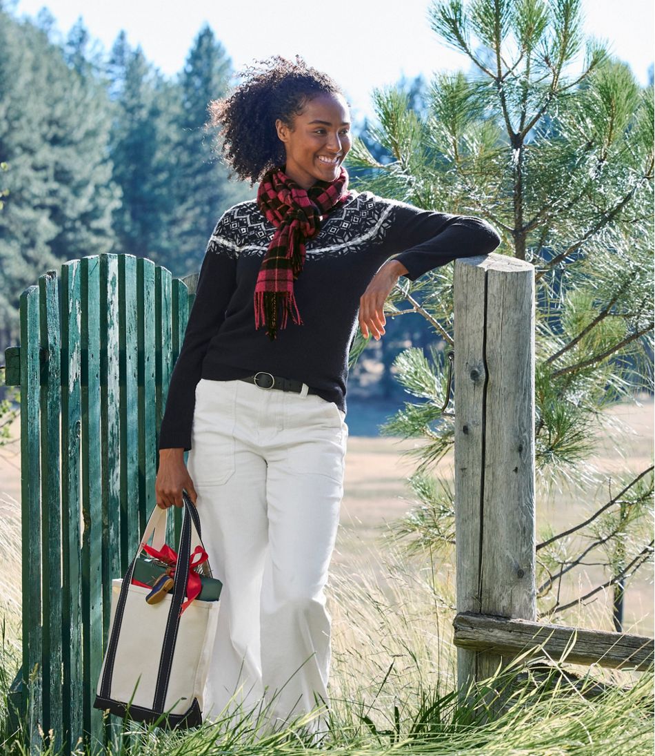 Women's Classic Cashmere Sweater, Crewneck Fair Isle | L.L.Bean