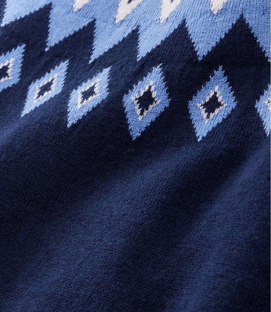 Women's Cotton/Cashmere Sweater, Turtleneck Fair Isle | L.L.Bean