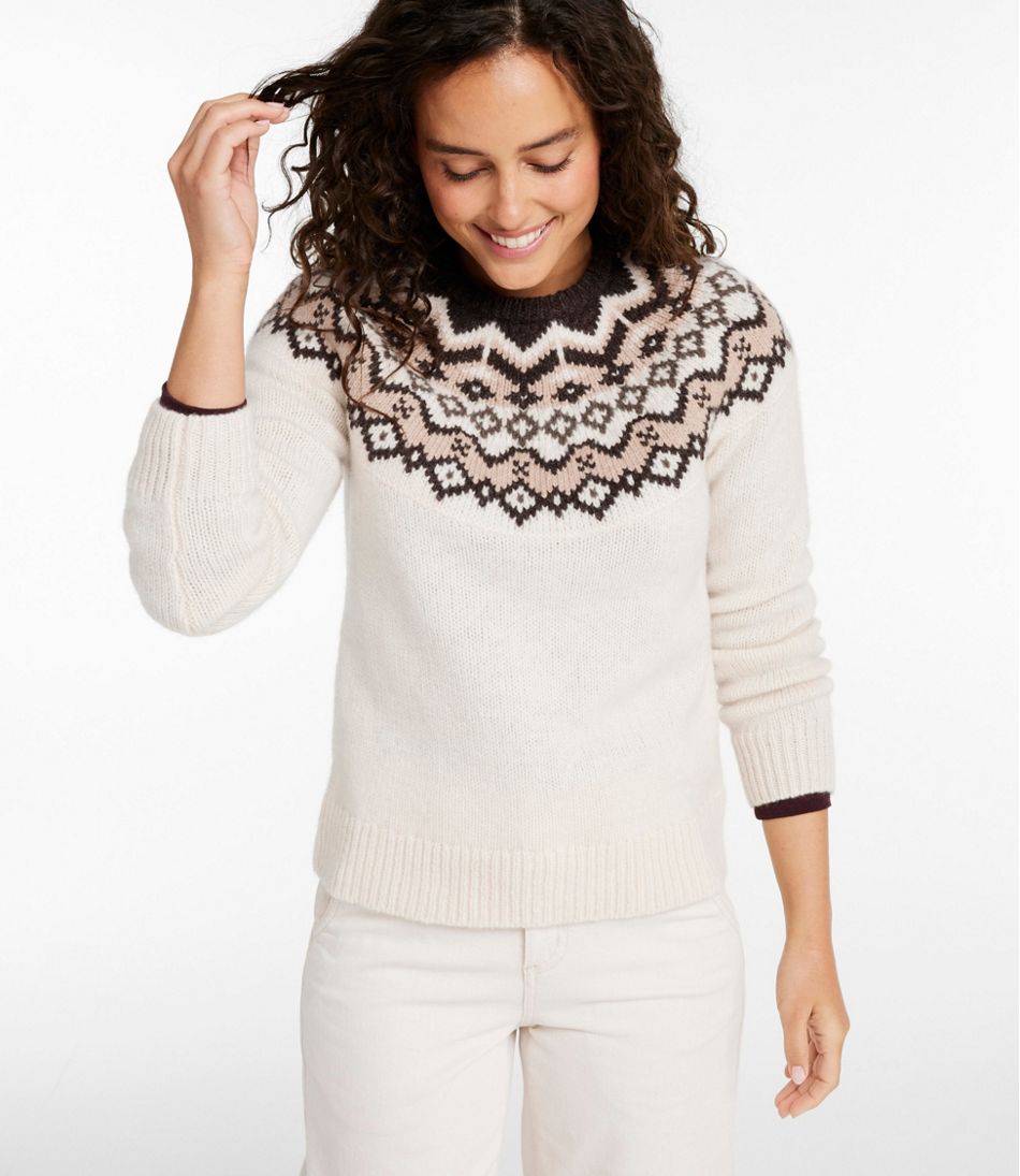 Women's Bean's Classic Ragg Wool Sweater, Crewneck Fair Isle | L.L.Bean