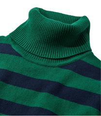 Women's Cotton/Cashmere Sweater, Turtleneck Stripe | L.L.Bean