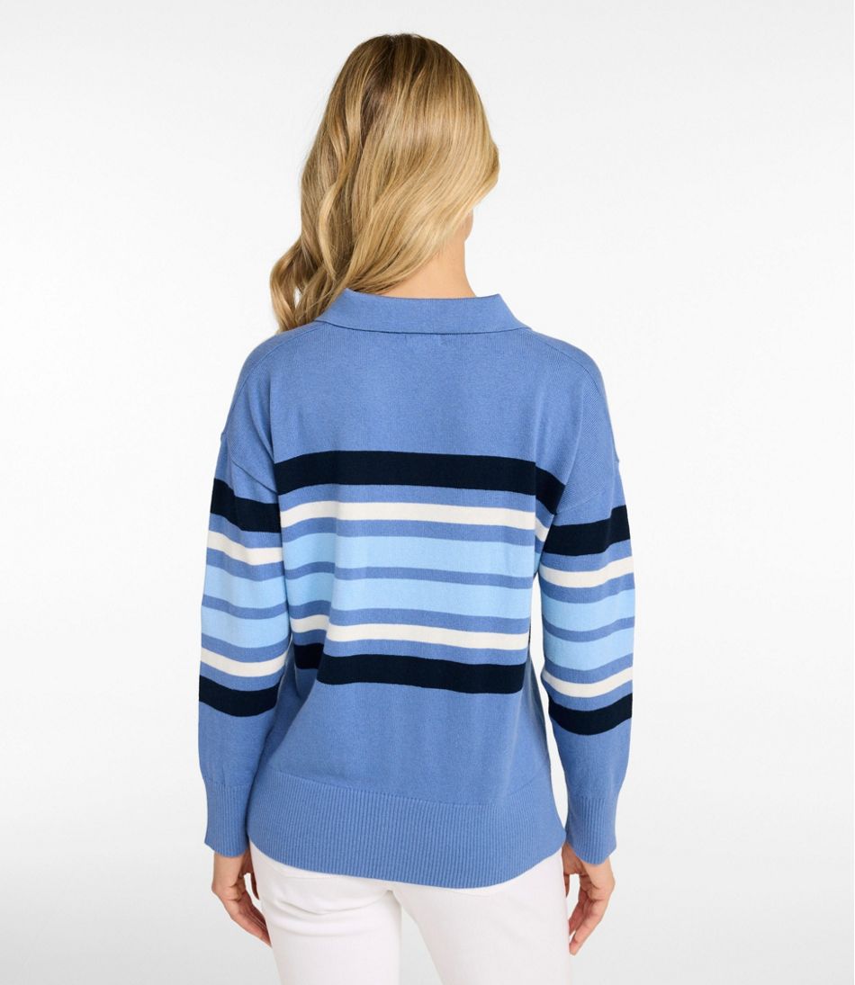 Women's Cotton/Cashmere Sweater, Polo Stripe | L.L.Bean