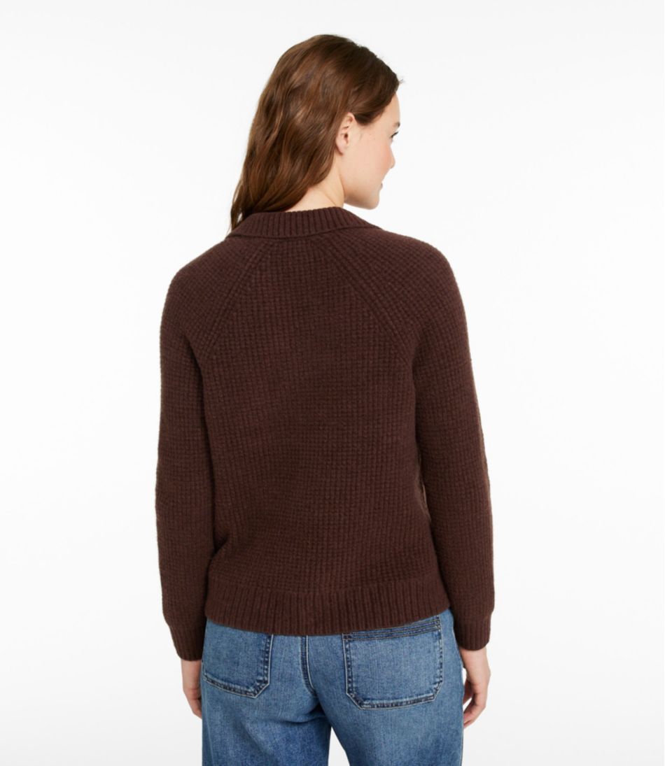 Women's SuperSoft Waffle Sweater, Polo | L.L.Bean