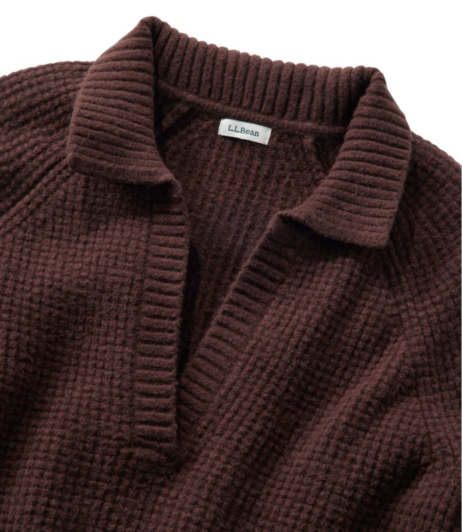Women's SuperSoft Waffle Sweater, Polo | L.L.Bean