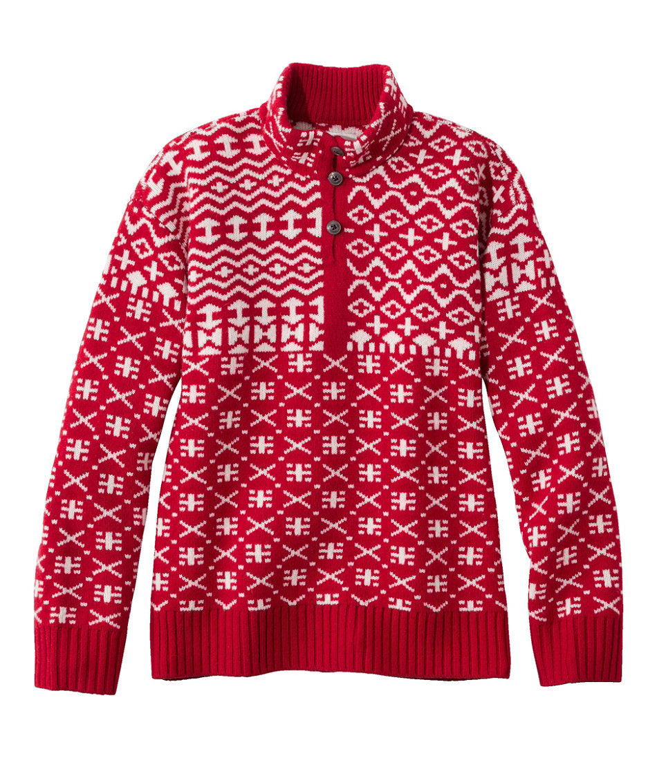 Royal Red Fair Isle,X-Small