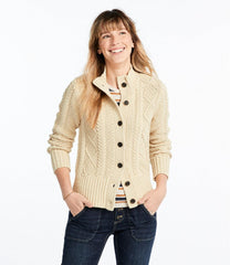 Women's Signature Cotton Fisherman Sweater, Short Cardigan | L.L.Bean