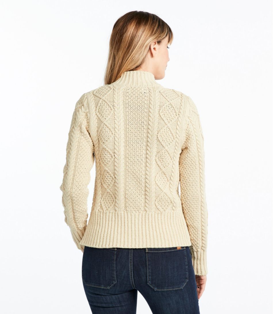 Women's Signature Cotton Fisherman Sweater, Short Cardigan | L.L.Bean