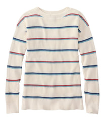Women's Sunwashed Waffle Sweater, Pullover Stripe | L.L.Bean