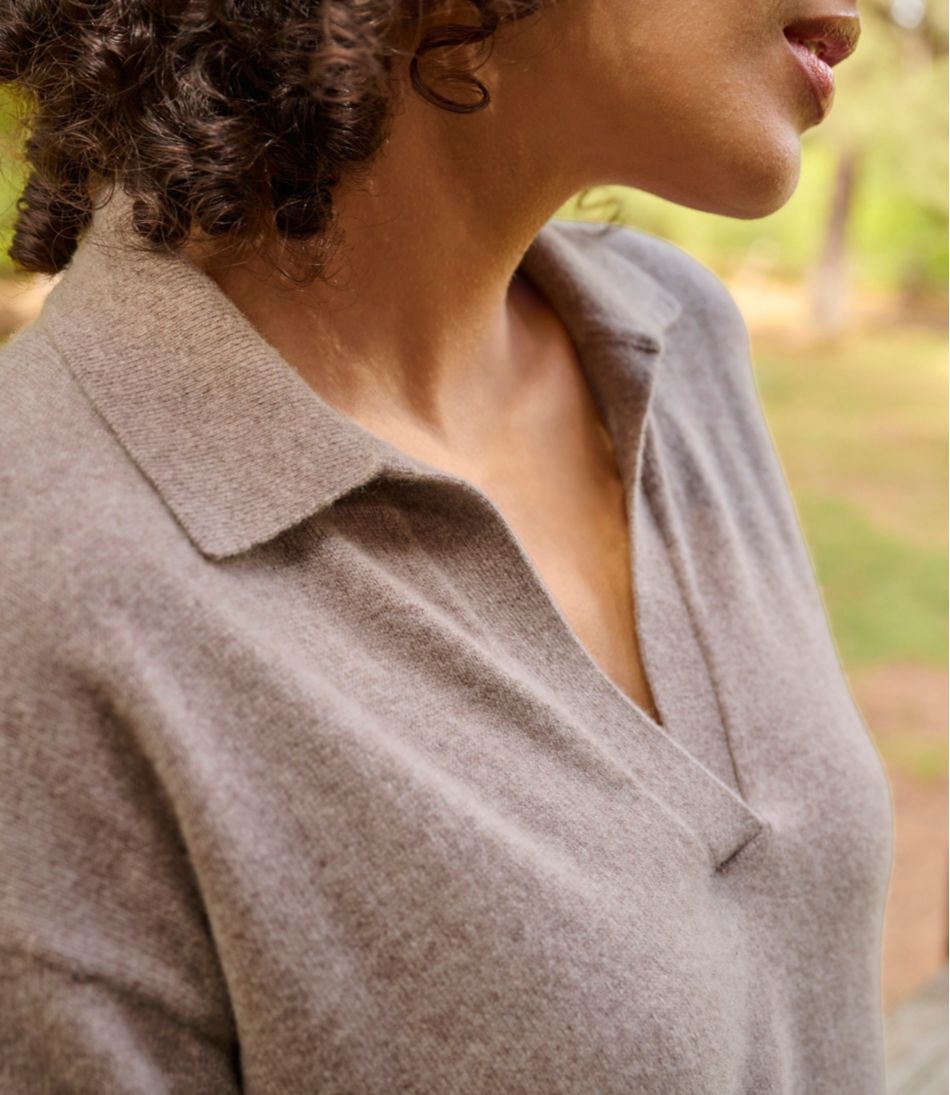 Women's Classic Cashmere Sweater, Relaxed Polo | L.L.Bean
