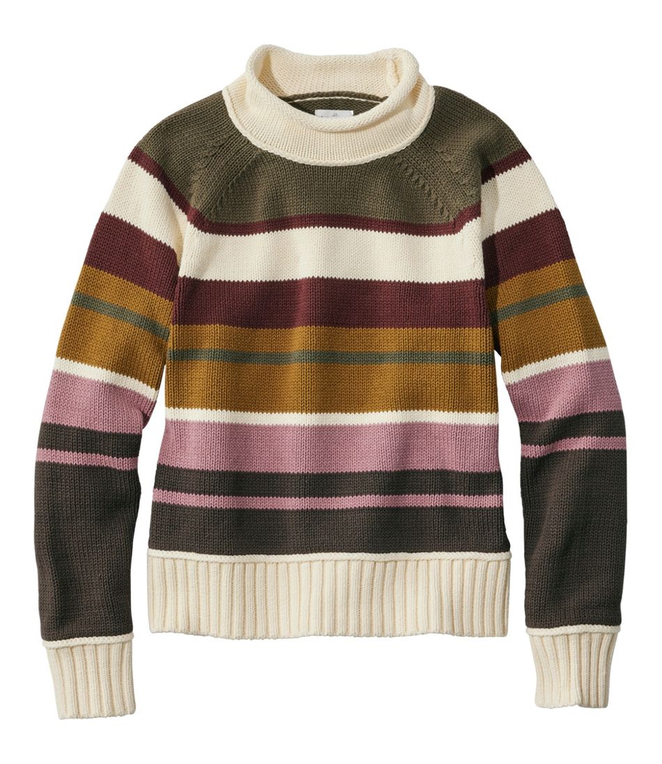 Women's Signature Original Cotton Sweater, Rollneck Stripe | L.L.Bean