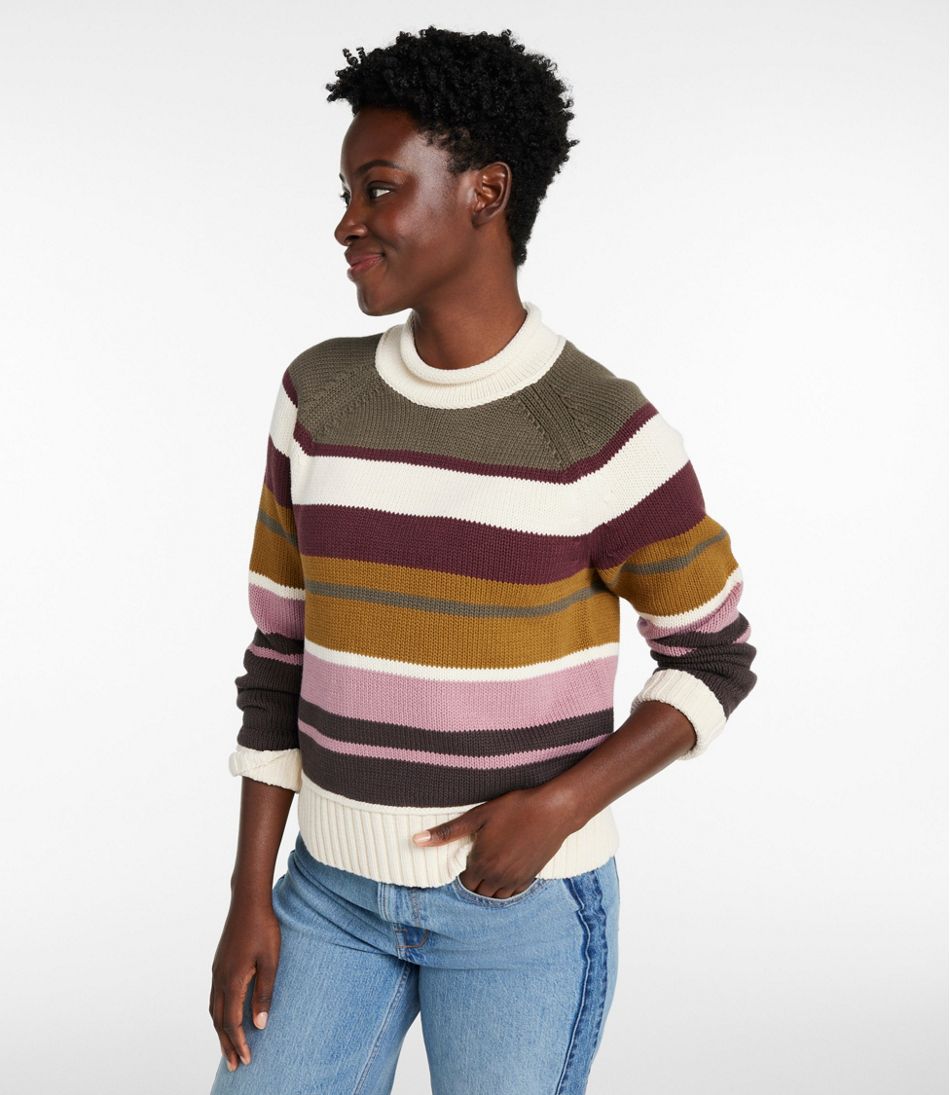Women's Signature Original Cotton Sweater, Rollneck Stripe | L.L.Bean