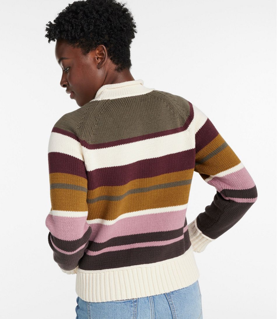 Women's Signature Original Cotton Sweater, Rollneck Stripe | L.L.Bean