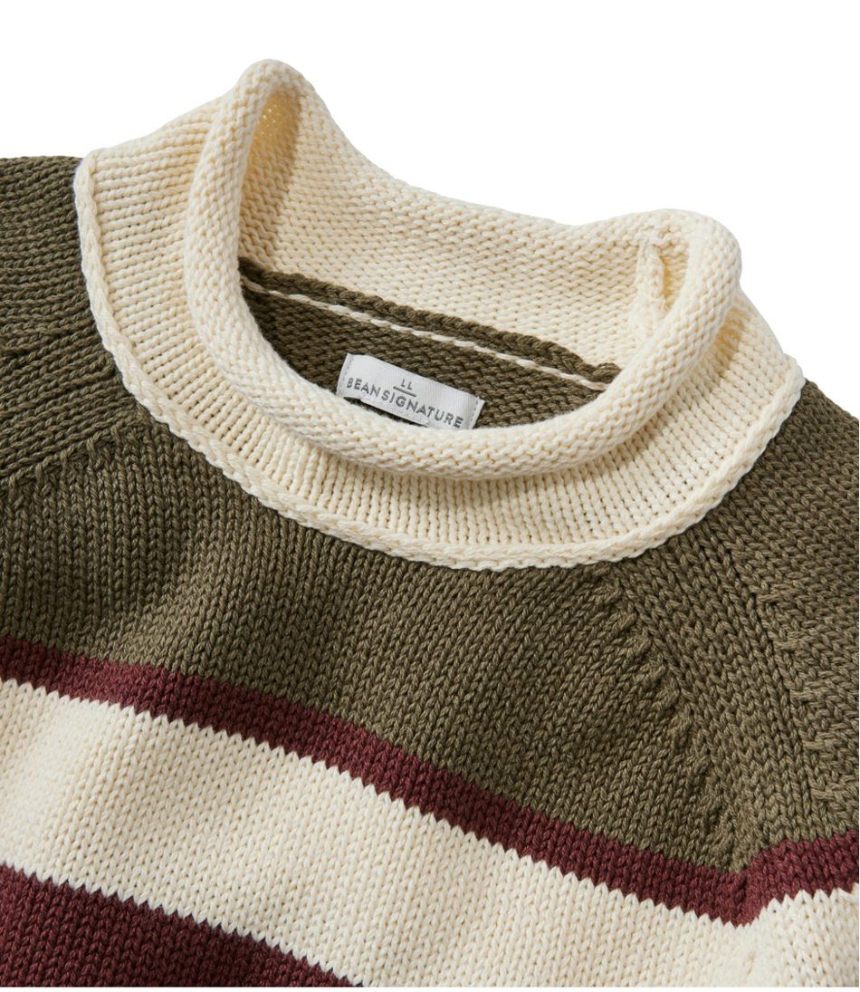 Women's Signature Original Cotton Sweater, Rollneck Stripe | L.L.Bean