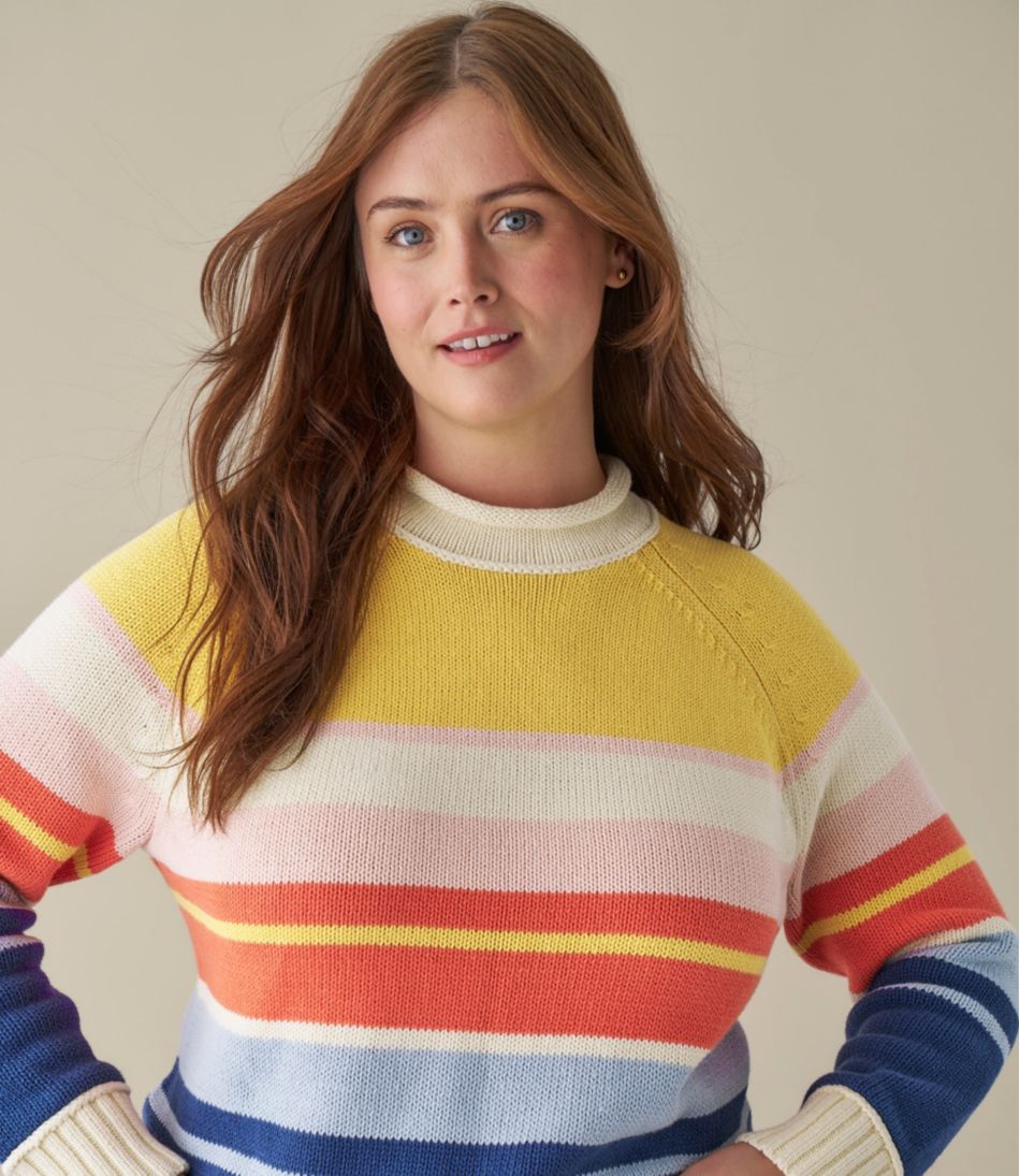 Women's Signature Original Cotton Sweater, Rollneck Stripe | L.L.Bean