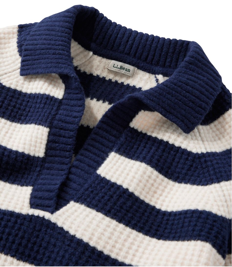 Women's SuperSoft Waffle Sweater, Polo Stripe | L.L.Bean