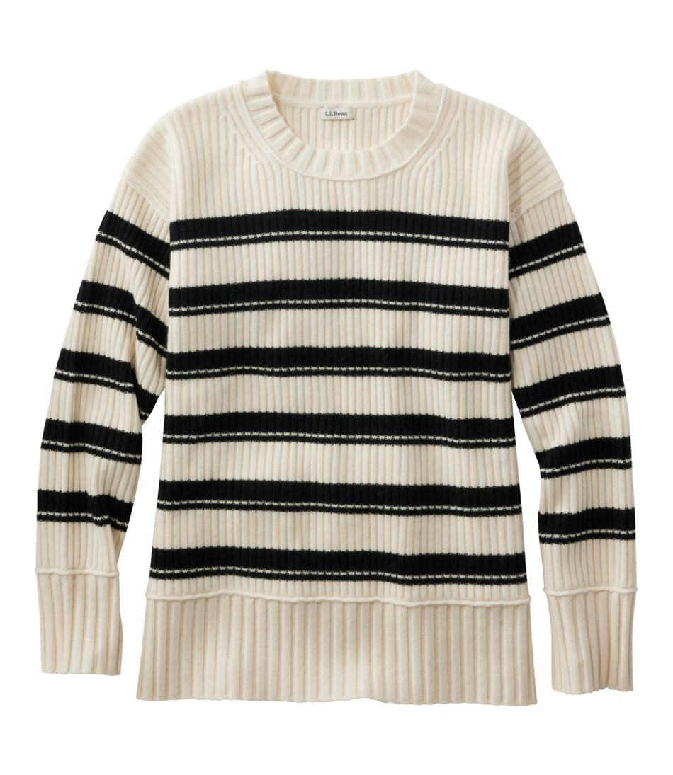 Women's Heritage Heirloom Wool/Cashmere Sweater, Crewneck Stripe | L.L.Bean