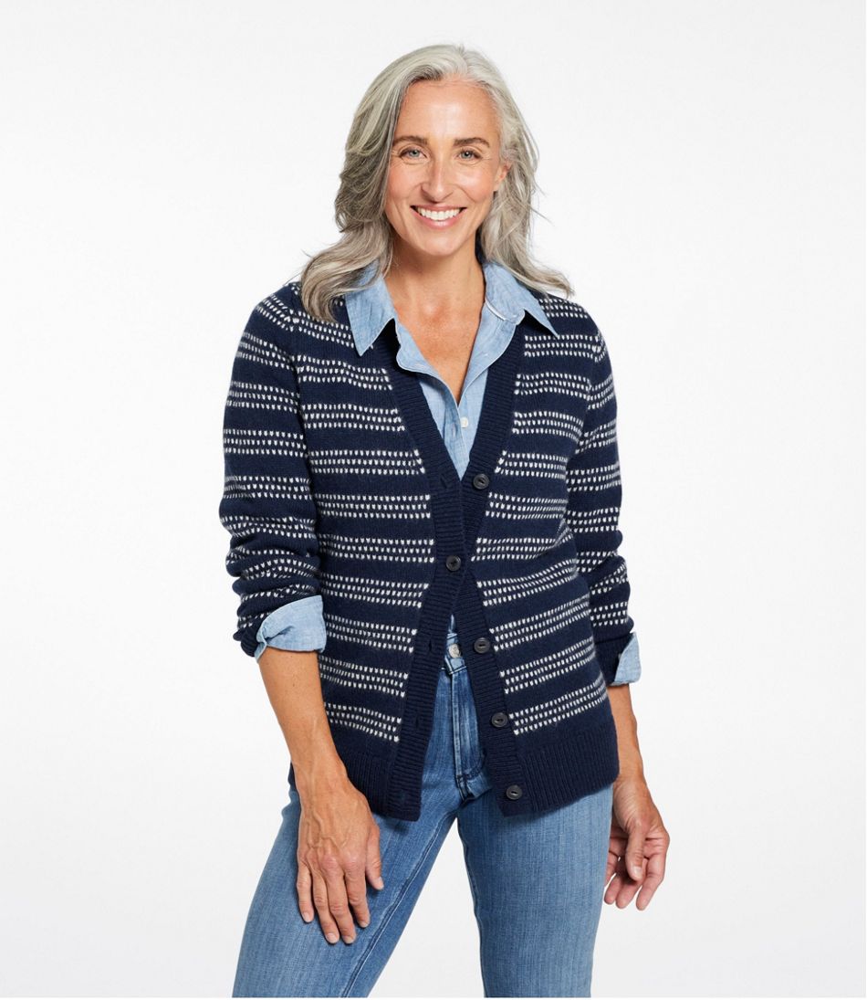Women's Bean's Classic Ragg Wool Sweater, Button-Front Cardigan Novelty | L.L.Bean