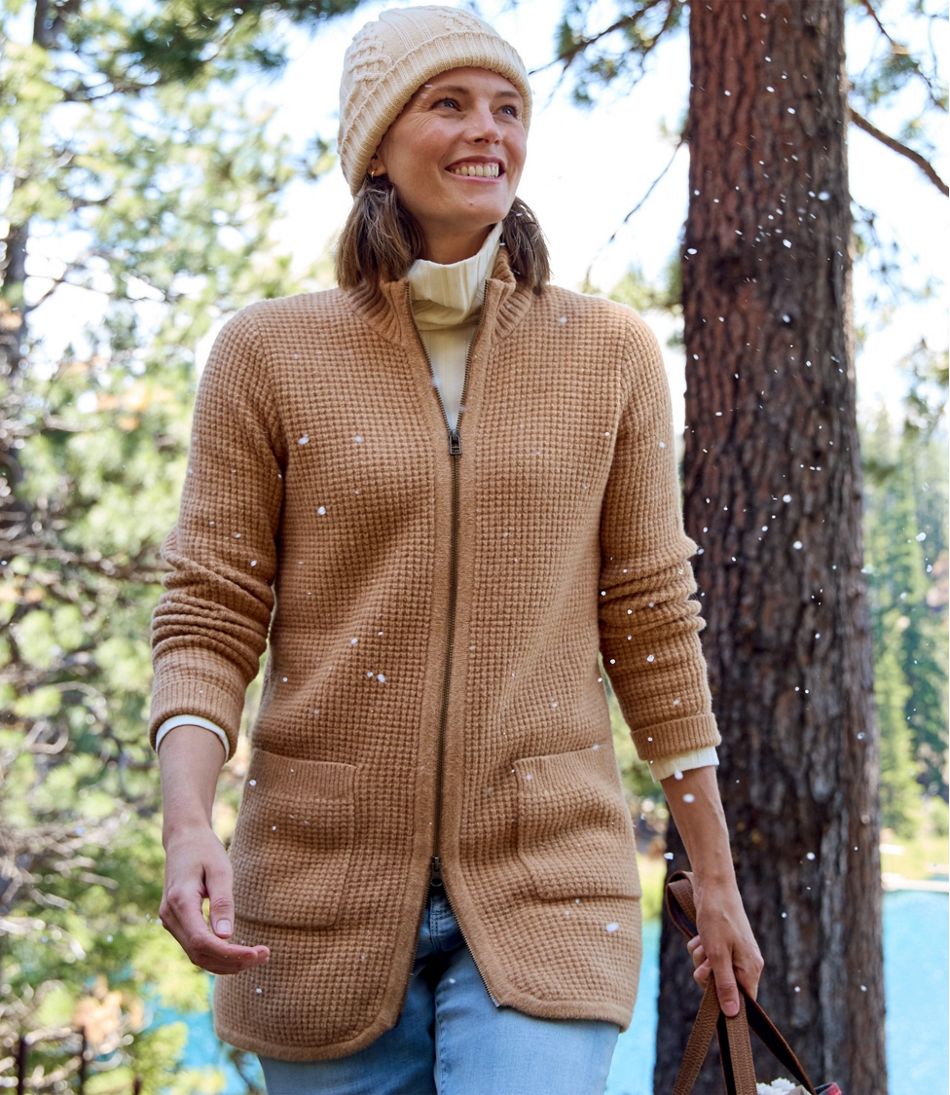 Women's SuperSoft Waffle Sweater, Coatigan | L.L.Bean