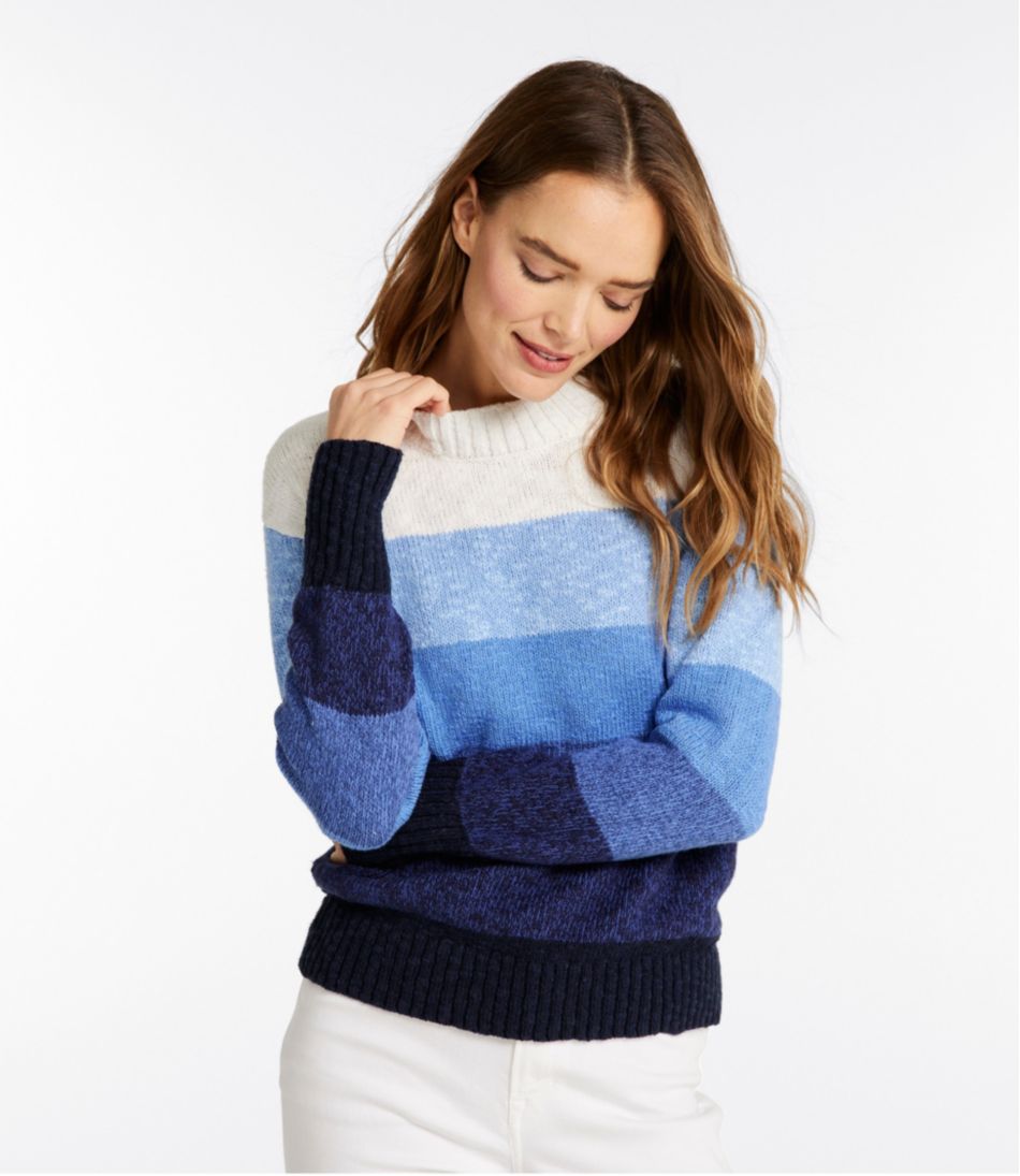 Women's Cotton Ragg Sweater, Crewneck Stripe | L.L.Bean