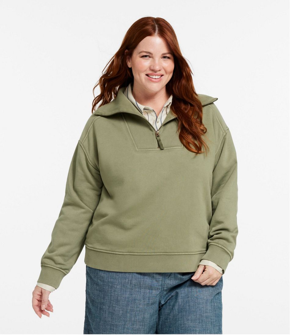 Women's Sunwashed Sweats, Quarter-Zip | L.L.Bean