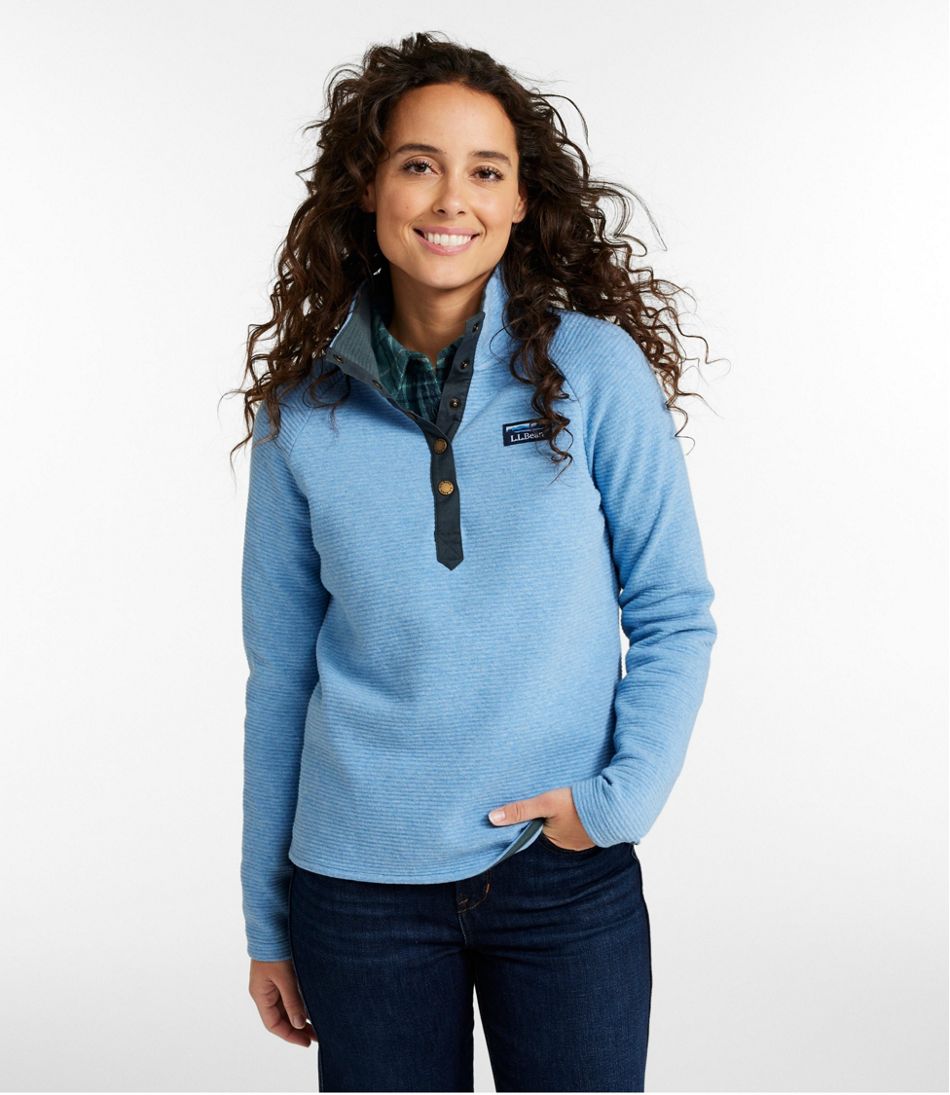 Women's Lakewashed Double-Knit Quarter-Snap | L.L.Bean