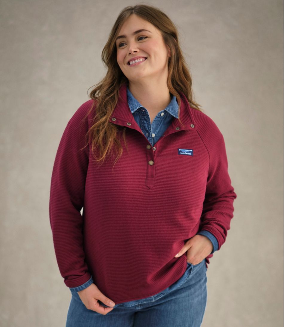 Women's Lakewashed Double-Knit Quarter-Snap | L.L.Bean