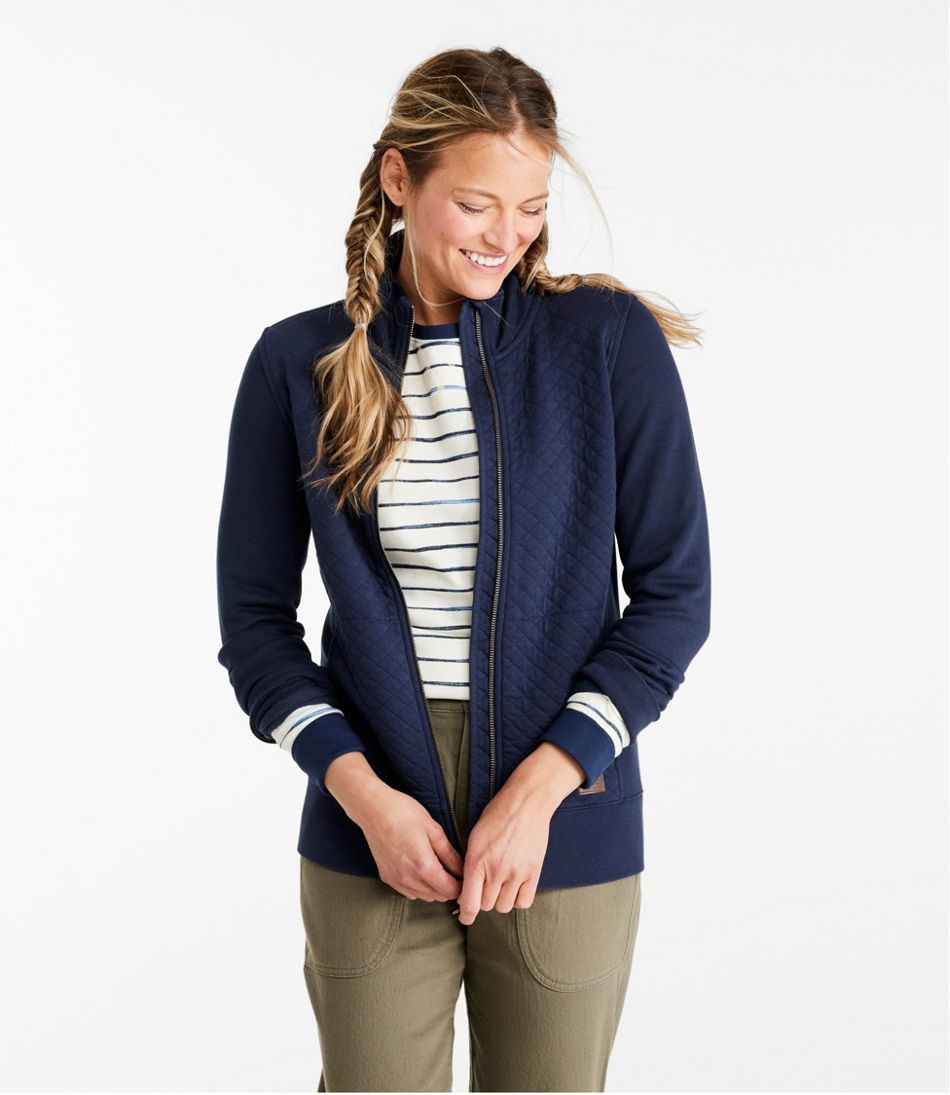 Women's Quilted Full-Zip Sweatshirt | L.L.Bean
