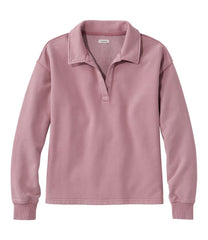 Women's Sunwashed Sweats, Splitneck Polo | L.L.Bean