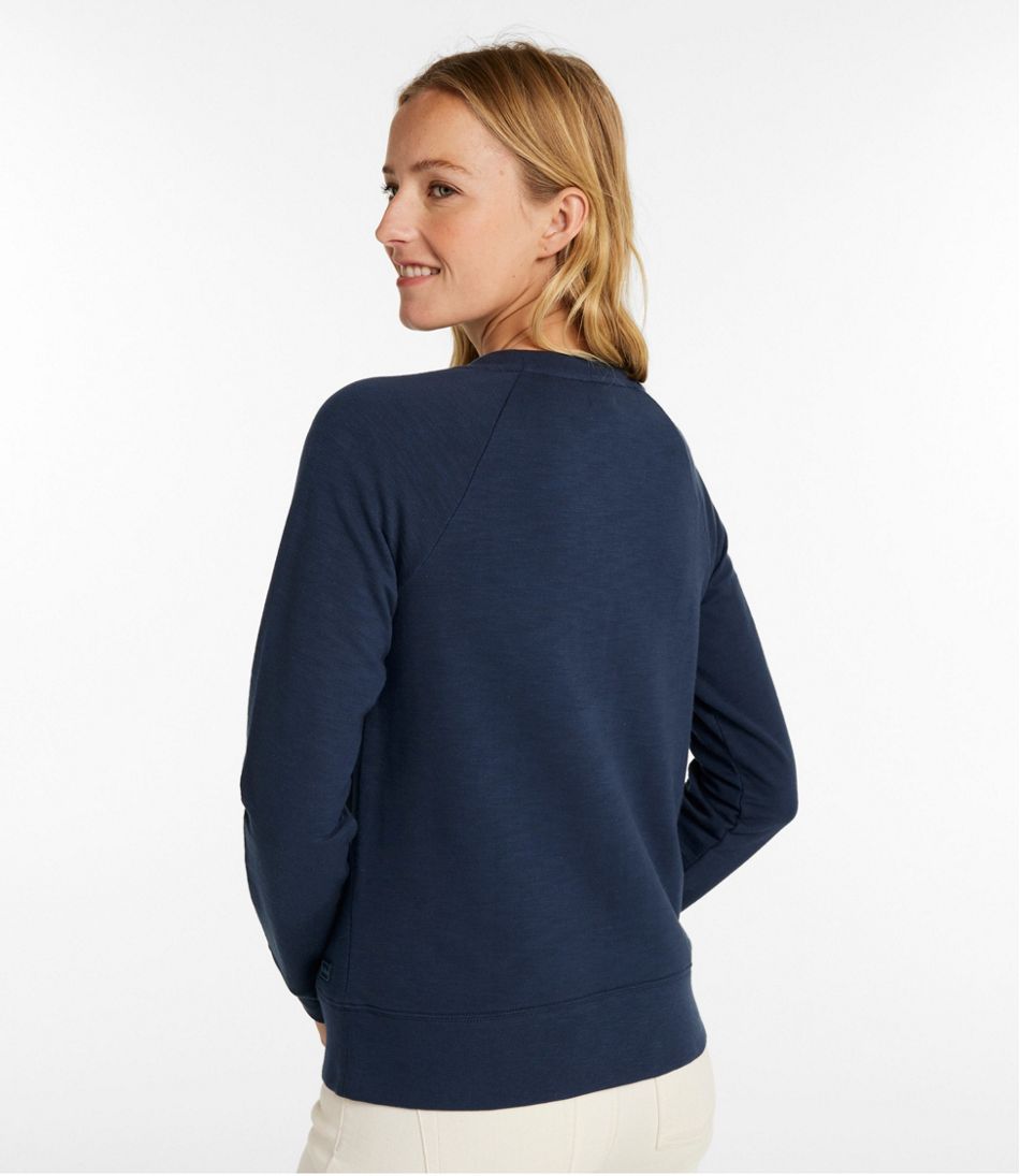 Women's Peaks Island Crewneck, Logo | L.L.Bean