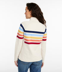 Women's Peaks Island Quarter-Zip Pullover, Stripe | L.L.Bean