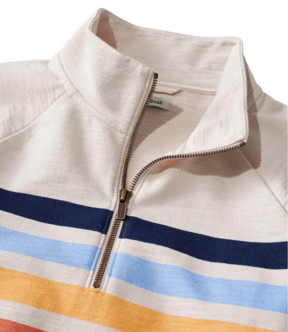 Women's Peaks Island Quarter-Zip Pullover, Stripe | L.L.Bean
