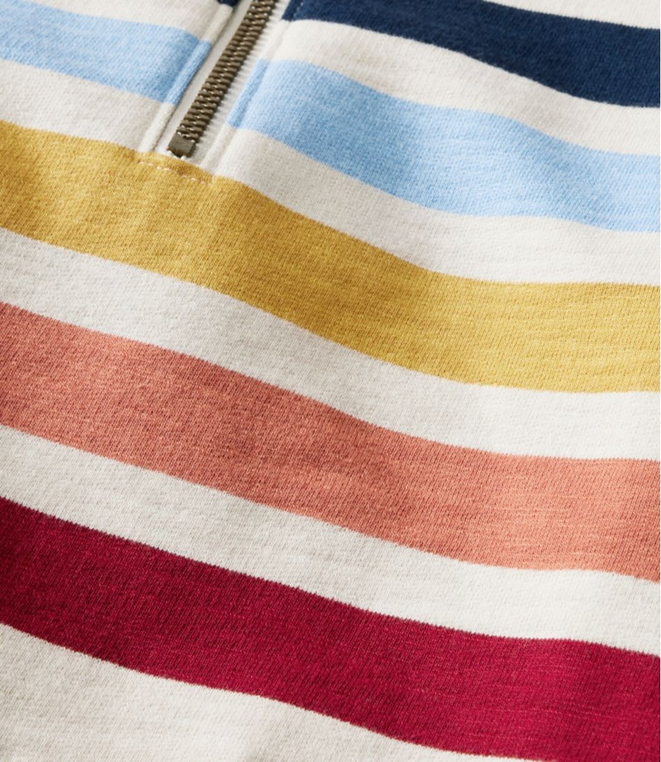 Women's Peaks Island Quarter-Zip Pullover, Stripe | L.L.Bean