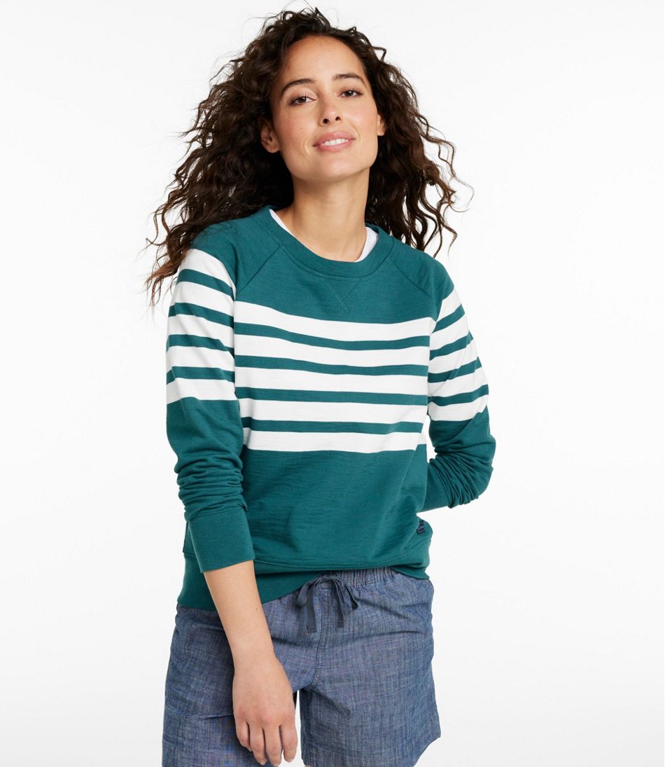 Women's Peaks Island Crewneck, Stripe | L.L.Bean