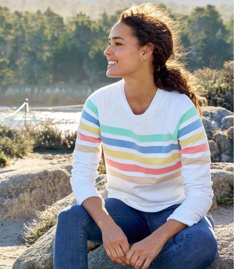 Women's Peaks Island Crewneck, Stripe | L.L.Bean