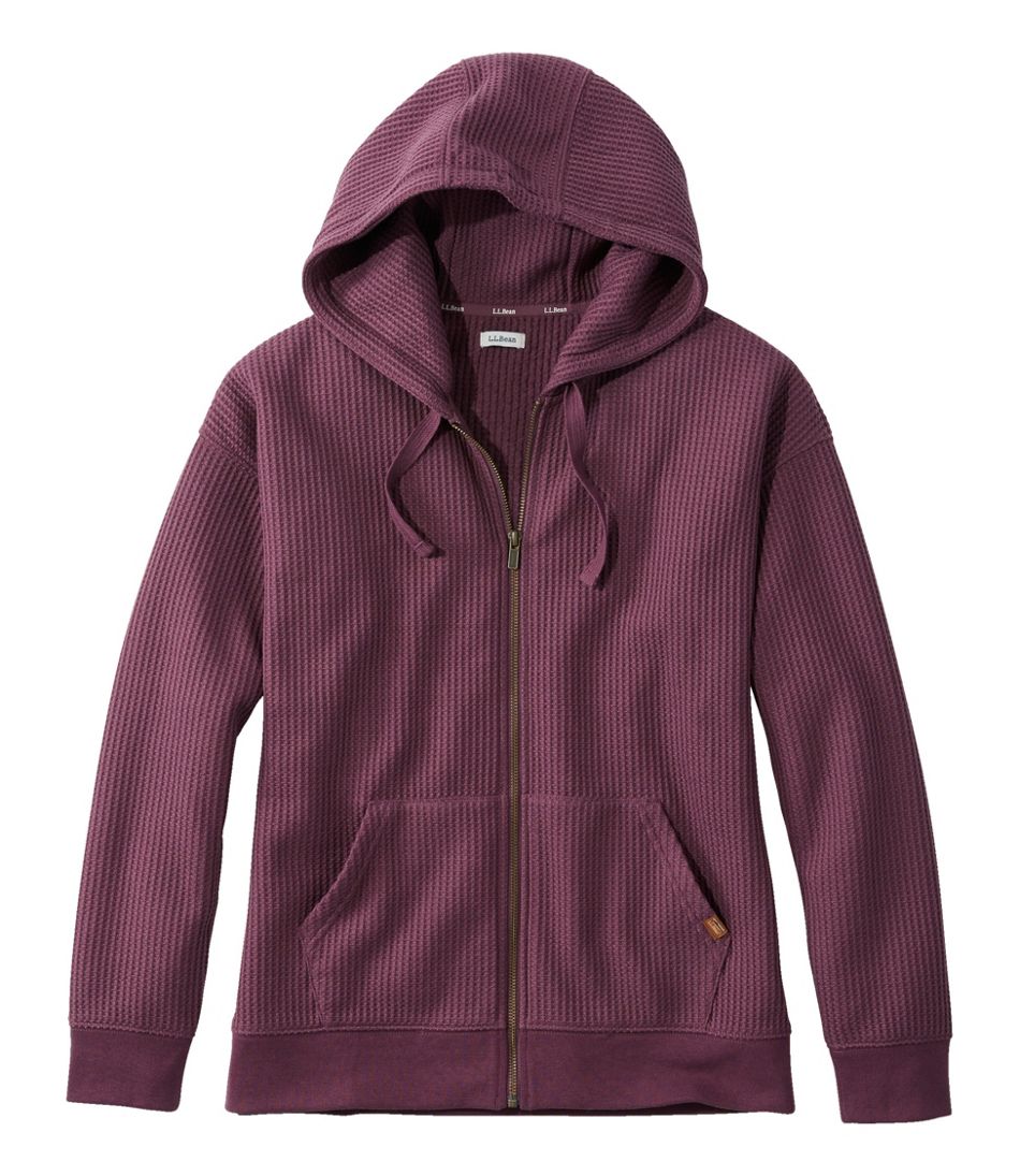 Women's Birchwood Brushed Waffle Full-Zip Hoodie | L.L.Bean