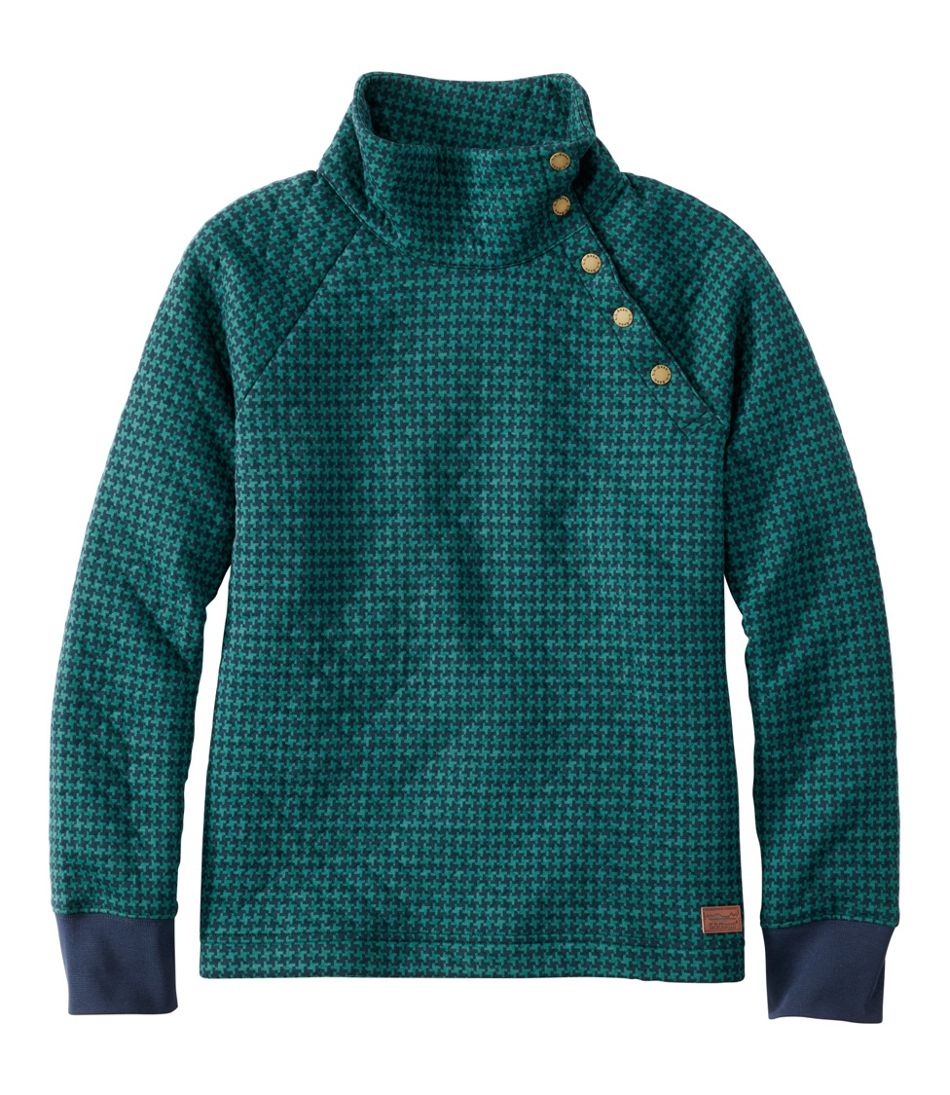 Women's Quilted Sweatshirt, Snapneck Pullover Print | L.L.Bean