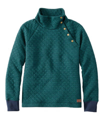 Women's Quilted Sweatshirt, Snapneck Pullover Print | L.L.Bean