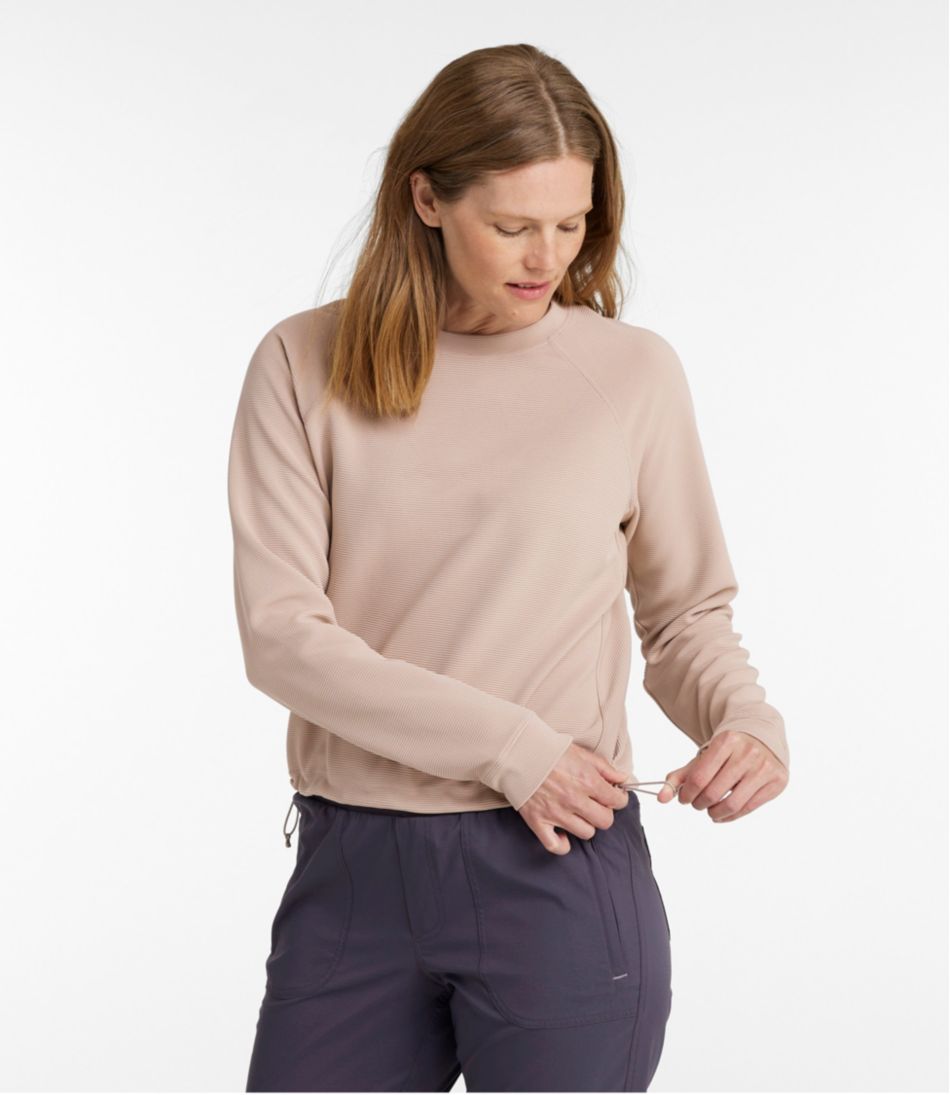 Women's VentureStretch Ottoman-Rib Pullover, Cropped | L.L.Bean