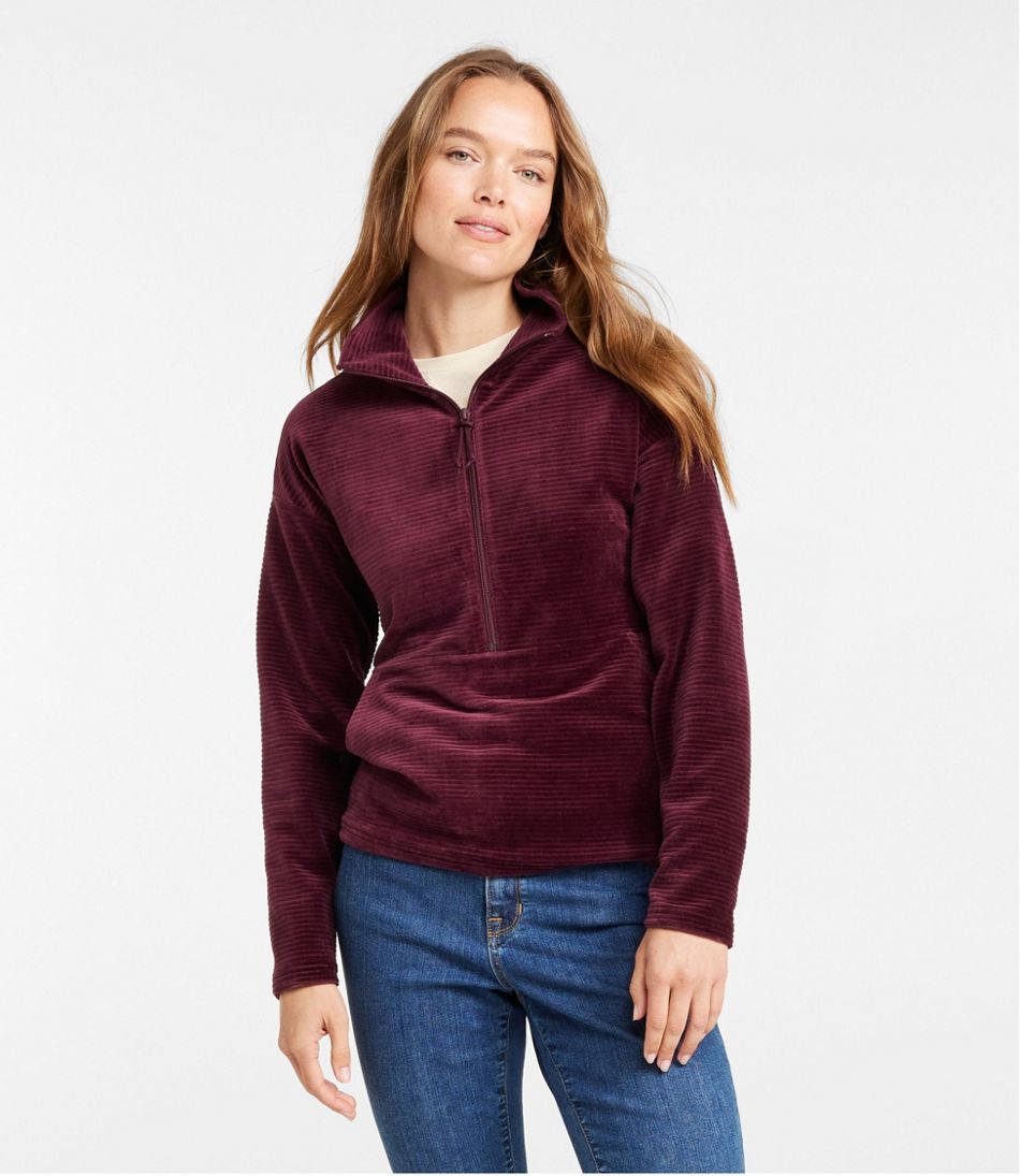 Women's Soft Stretch Corduroy Pullover, Half-Zip | L.L.Bean