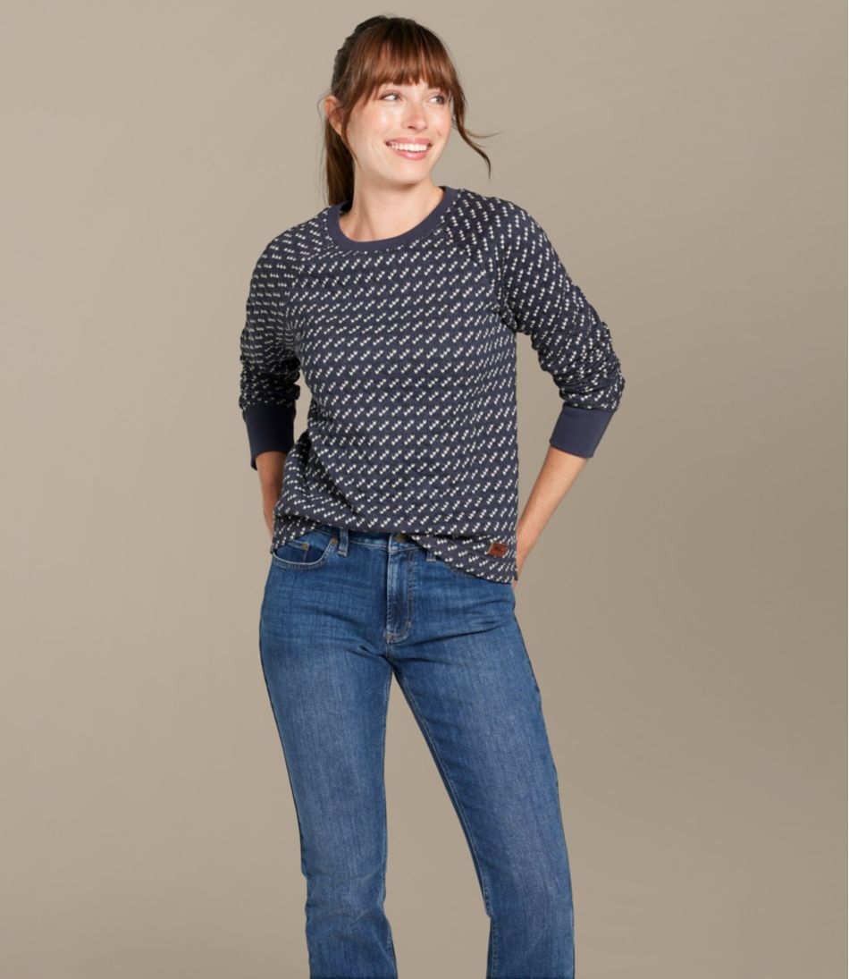 Women's Quilted Sweatshirt, Crewneck Pullover Print | L.L.Bean