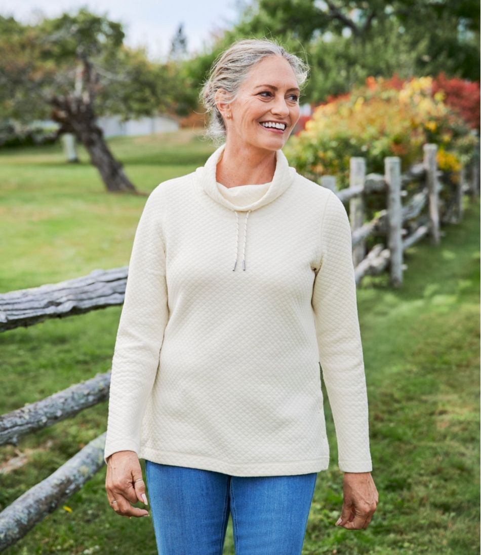 Women's SoftLight Quilted Top, Funnelneck Pullover | L.L.Bean