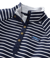 Women's Lakewashed Double-Knit Quarter-Snap, Stripe | L.L.Bean